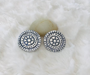 Silver Center Earrings