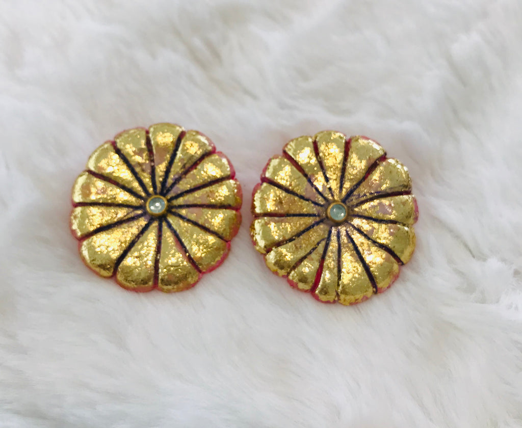 Golden Flower Earrings